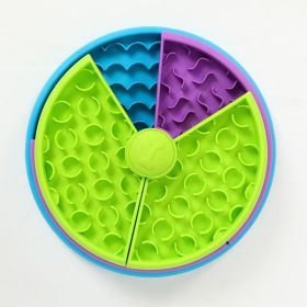 3in1 Interactive Dog Puzzle Feeder, Rotating Anti-Choking Slow Feeder Bowl & Lick Mat, Mental Stimulation Foraging Toy For Medium & Large Dogs (Option: Green)